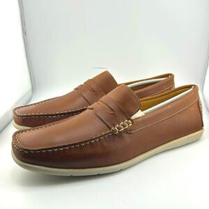 Mercanti Fiorentini Brown Leather Loafers Size 9M